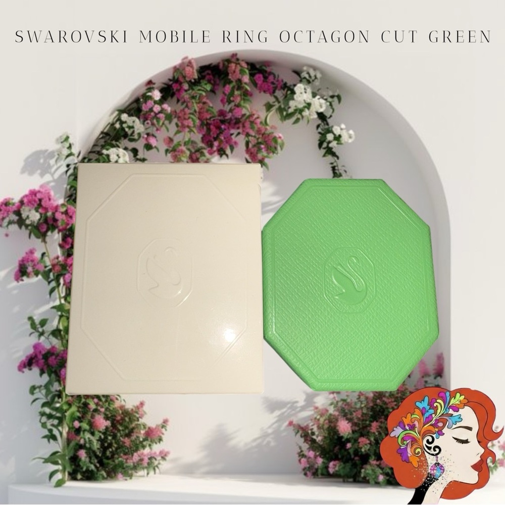 Host Pick Swarovski Green Octagon Mobile Ring - Picture 6 of 9